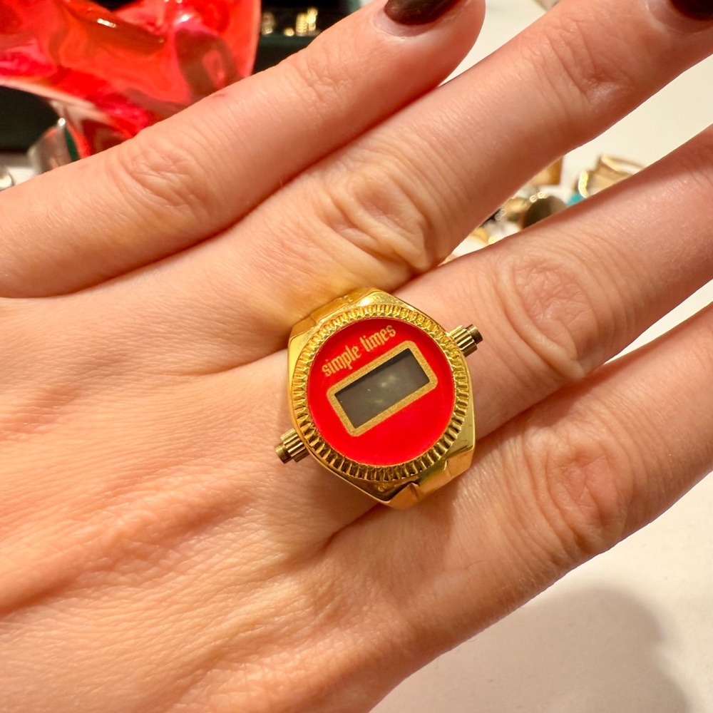 Simple Times Red and Gold Women's Ring